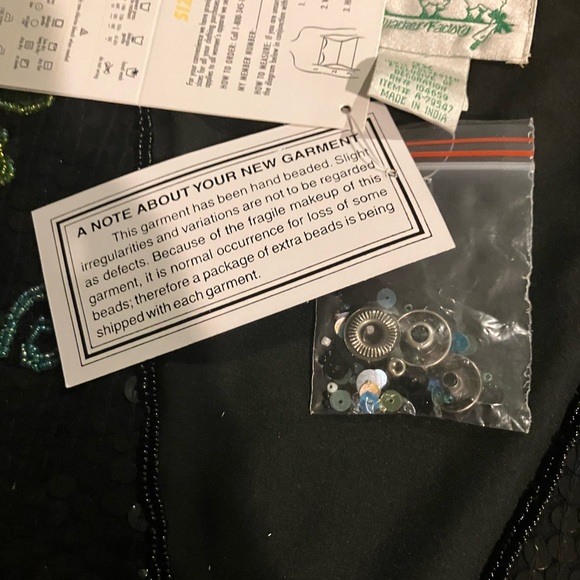 NWT Quacker Factory Women’s Black Sequin Vest Irish theme Size 2X Vintage 1990’s - Picture 11 of 14